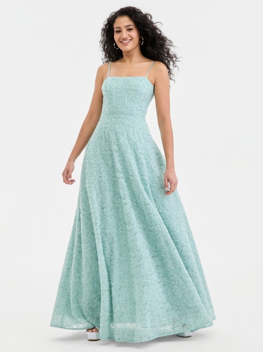 Say Yes Juniors' Beaded-Soutache Ball Gown 3D Floral Pearl Size 5/6 Prom  Bra